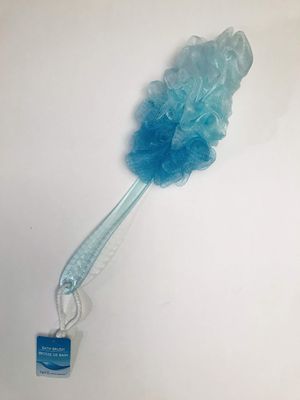 April Bath &amp; Shower Brush with Handle Nylon Mesh Sponge - 18&quot;