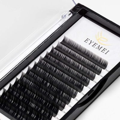 Eyelash Extensions 0.15mm C Curl 8-15mm Mixed Tray Natural Light Faux Mink Individual Lashes Extensions Supplies Professional Salon Use by EYEMEI (0.15-C-MIXED)