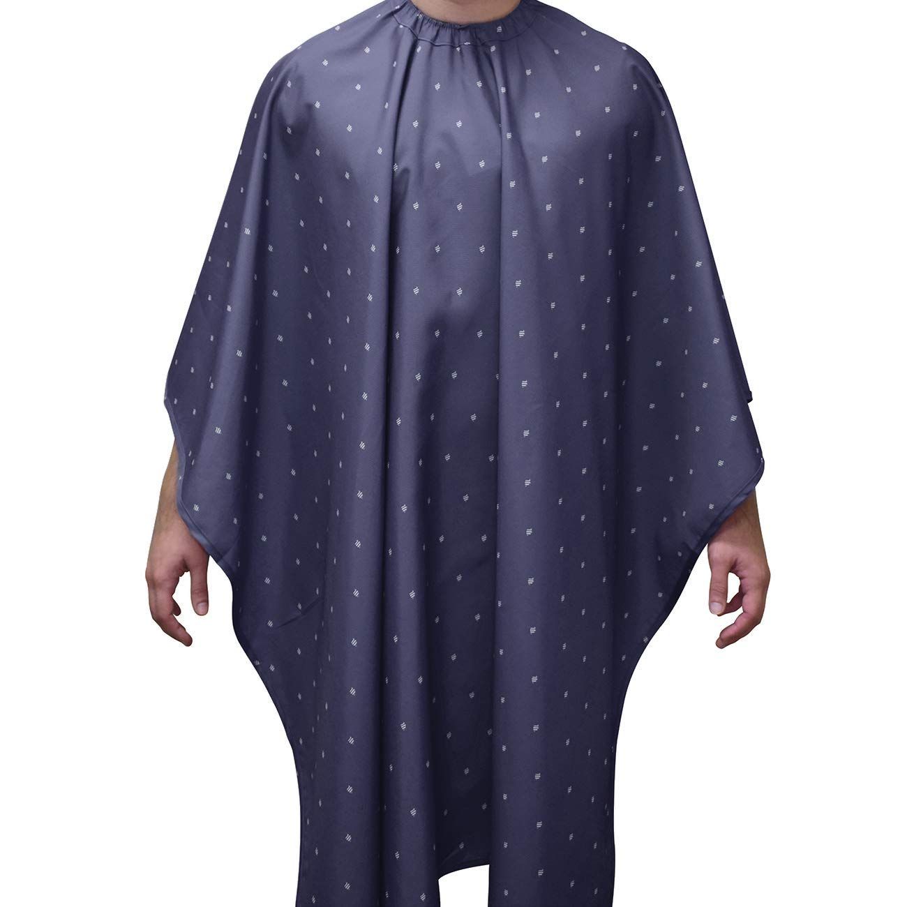 Barber Strong The Barber Cape, Hair Repelling &amp; Static Reducing Material, Flexible Elastic Neckband for Comfort, Water Resistant Fabric, Oversized for Complete Coverage, Blue Shield