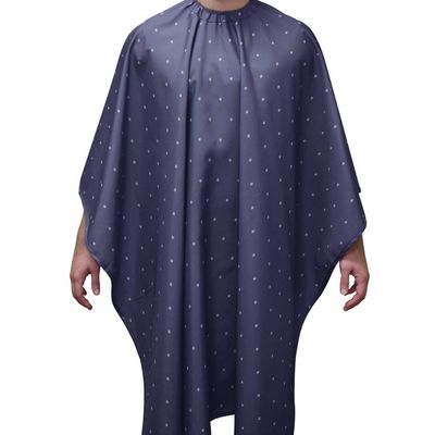 Barber Strong The Barber Cape, Hair Repelling &amp; Static Reducing Material, Flexible Elastic Neckband for Comfort, Water Resistant Fabric, Oversized for Complete Coverage, Blue Shield