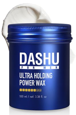 DASHU Ultra Holding Power Men Hair Wax Strong Hold | Long Lasting &amp; Easy to Wash Edge Control Hair Styling Wax w/Collagen &amp; Argan Oil 3.38 fl oz