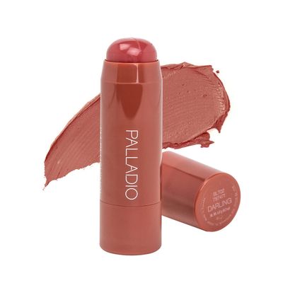 Palladio I&#39;m Blushing 2-in-1 Cheek and Lip Tint, Buildable Lightweight Cream Blush, Sheer Multi Stick Hydrating formula, All day wear, Easy Application, Shimmery, Blends Perfectly onto Skin, Darling