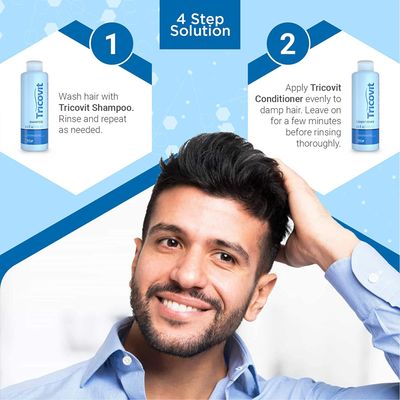Tricovit Forte Hair Lotion - Hair Growth Serum With Androgen and DHT Blockers For Thinning Hair - Promotes Stronger, Thicker Hair For Men and Women - 5 Ampoules