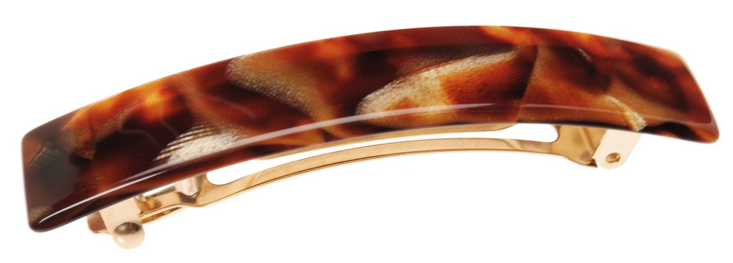 France Luxe Classic Rectangle Hair Barrette, Africa - Classic French Design for Everyday Wear
