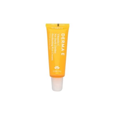 Derma E Vitamin C No Dark Circles Perfecting Eye Cream - Color Correcting Vitamin C with Turmeric and Caffeine for Fine Lines and Under Eye Puffiness, 0.5 Oz