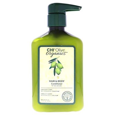 CHI Naturals with Olive Oil Hair &amp; Body Conditioner, Protects From Moisture Loss &amp; Preserves Hair Color, Sulfate, Paraben, &amp; Cruelty-Free, 11.5 Oz