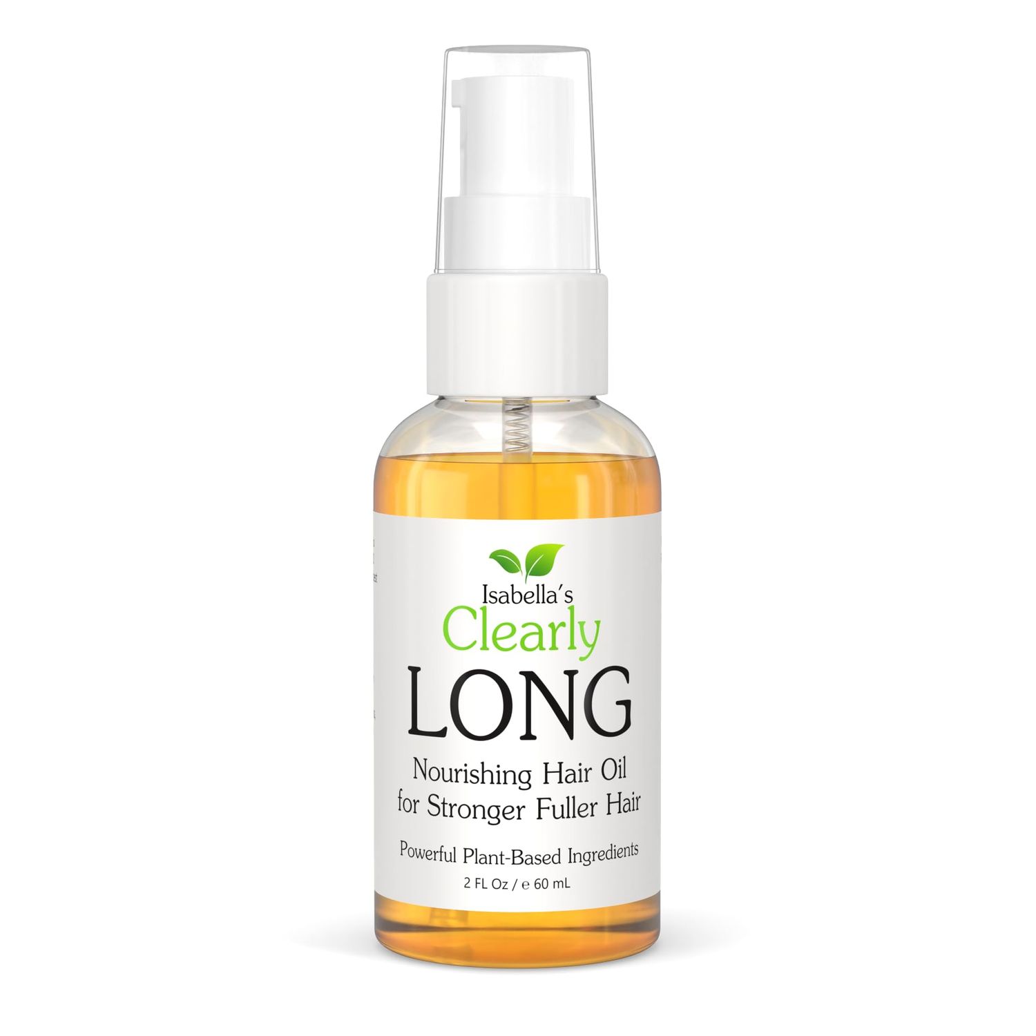 Clearly LONG, 100% Natural Hair Strengthening + Conditioning Leave In Treatment for Split Ends, Dry Damaged Hair with Castor, Jojoba, Argan Oils | Sulfate Free, Alcohol Free (60 mL)
