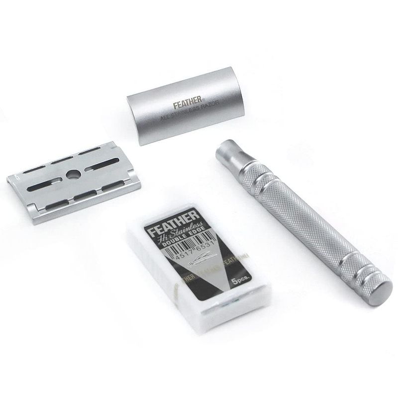 Feather Stainless Steel Double Edge Razor AS D2