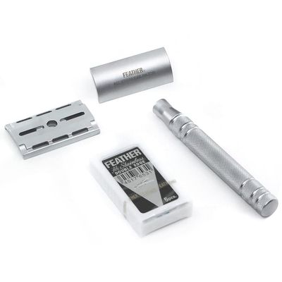 Feather Stainless Steel Double Edge Razor AS D2