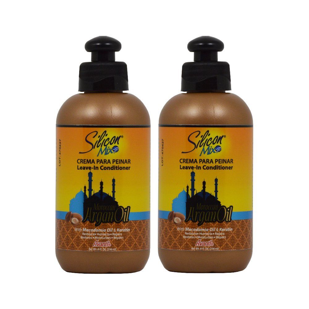 Silicon Mix Moroccan Argan Oil Leave-In Conditioner 8oz &quot;Pack of 2&quot;