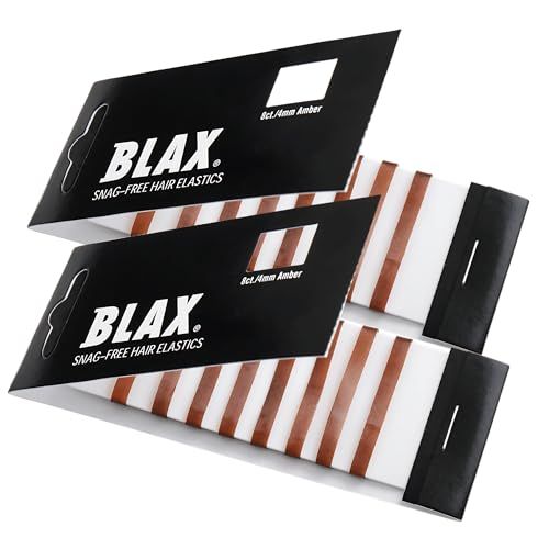 Blax BROWN Hair Elastics 4mm, 8 count (2-pack)