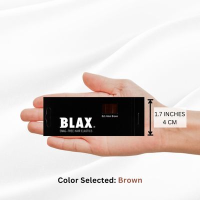Blax BROWN Hair Elastics 4mm, 8 count (2-pack)