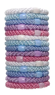 L. Erickson Grab &amp; Go Pony Tube - Pastel - 15 Pack Ponytail Holder Hair Ties