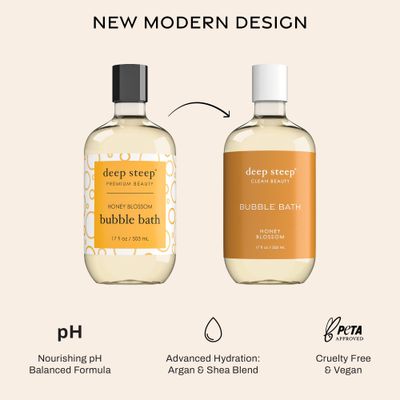 Deep Steep Bubble Bath, 17 oz (Honey Blossom)