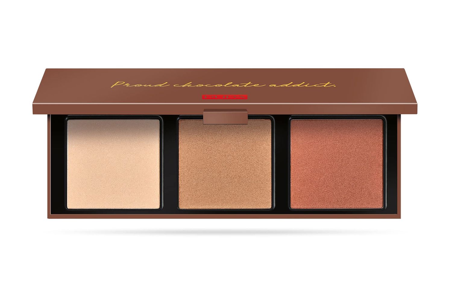Pupa Milano Zero Calorie Chocolate Face Highlighter Palette - Pigmented, Blendable Formula - Filled With Mattes, Satins, And Metallics - Helps Create Any Eye Look - 002 Caramel Chocolate - 0.315 OZ