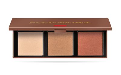 Pupa Milano Zero Calorie Chocolate Face Highlighter Palette - Pigmented, Blendable Formula - Filled With Mattes, Satins, And Metallics - Helps Create Any Eye Look - 002 Caramel Chocolate - 0.315 OZ