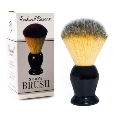 Rockwell Synthetic Shaving Cream Brush | Soft, Quick-Dry Bristles with Black Acrylic Handle | Gentle Exfoliation, Fast Lather, Minimal Shedding, Cruelty-Free &amp; Safe for Sensitive Skin