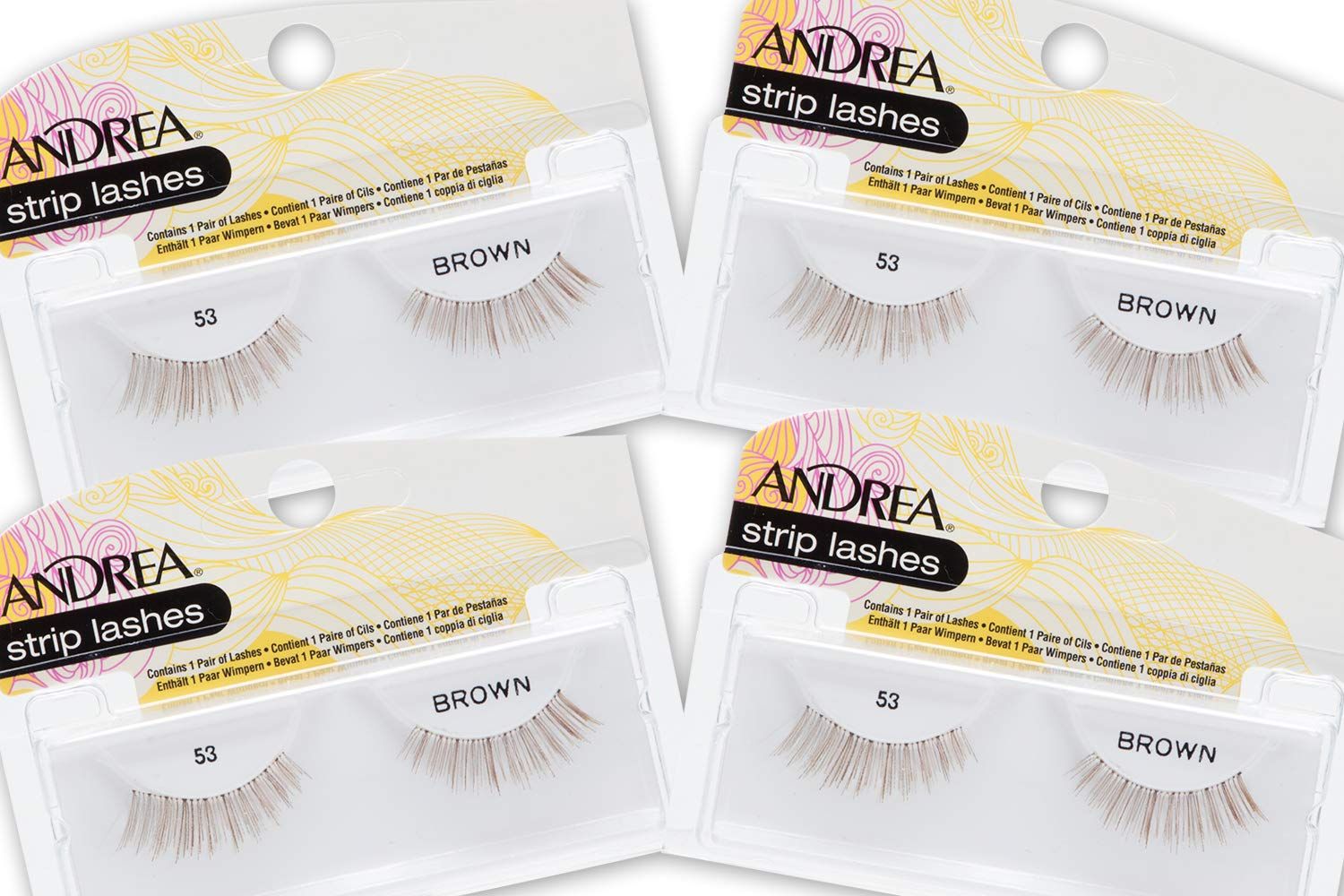 Andrea False Lashes Style 53 - Brown 4 pairs