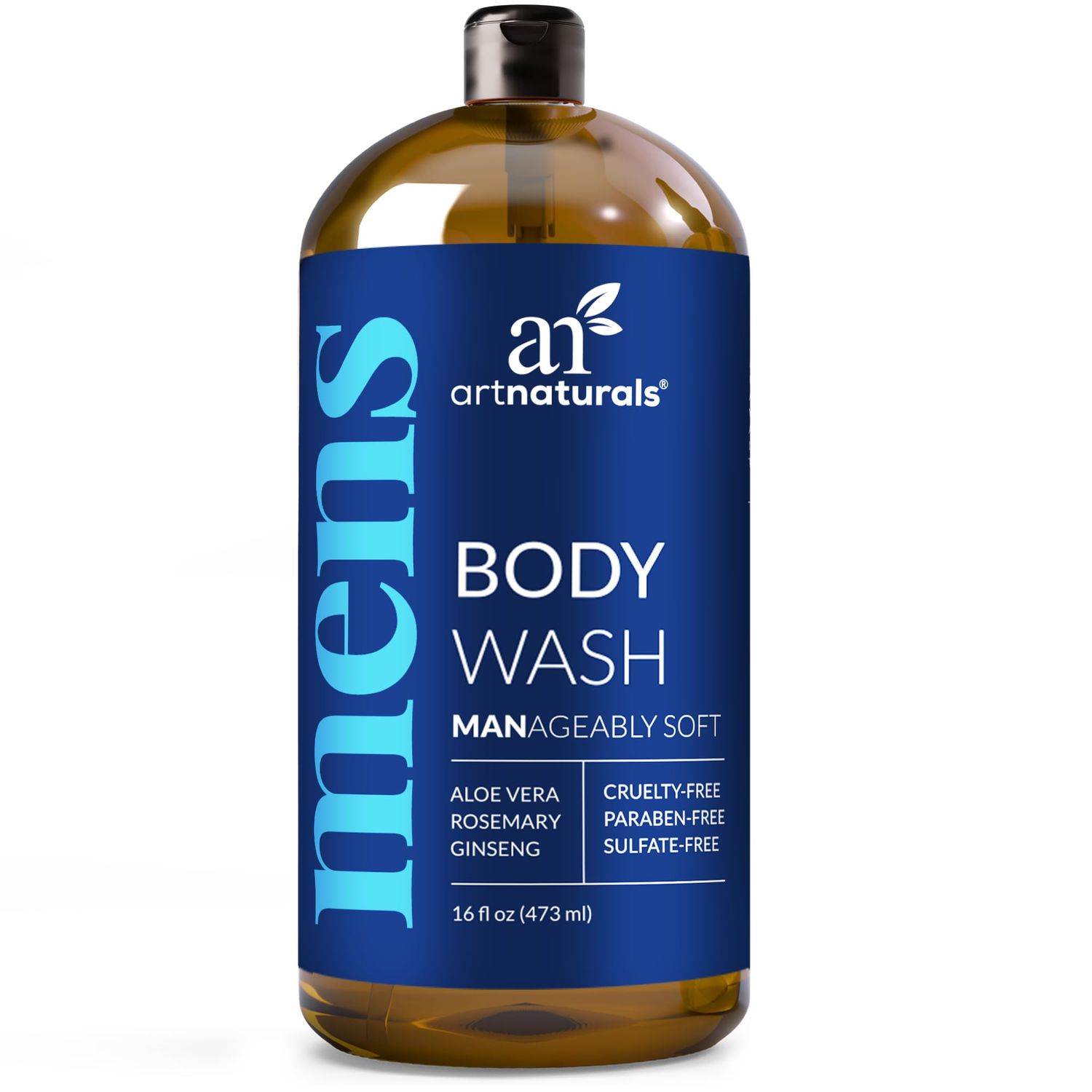 artnaturals Mens Fresh Body Wash- Natural Shower Gel that Cleanses, Refreshes, Deodorizes &amp; Moisturizing (16 Fl Oz -Pack of 1)