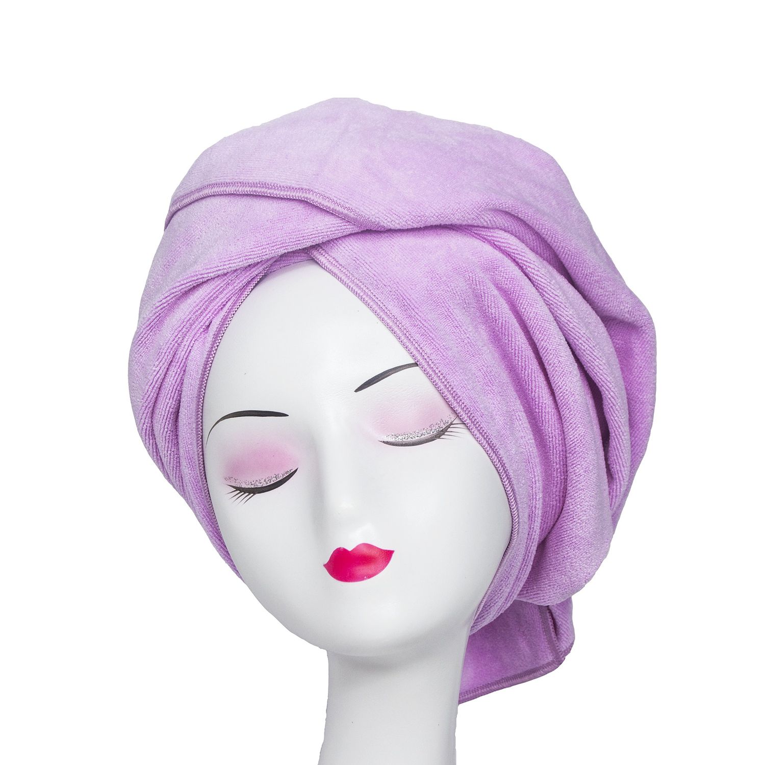 TANCANO Microfiber Hair Towel Anti Frizz Hair Wrap Super Absorbent Curly Hair Drying Towel 23.6&#39;&#39;x47&#39;&#39; Large Multifunction Towel for Bath Spa Makeup, Light Purple