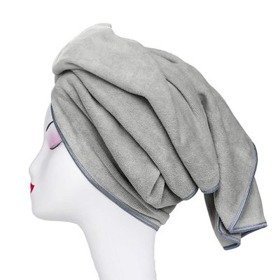 TANCANO Microfiber Towel for Curly Hair Large Anti Frizz Super Absorbent Hair Towel 23.6''x47'' Fast Hair Drying Towel Hair Wrap for Bath Spa Facial Makeup, Gray