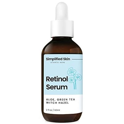 Retinol Serum for Face - Anti Aging Retinol with Hyaluronic Acid Face Serum for Acne Marks and Skin Texture Smoothing Fine Lines &amp; Wrinkles - 2.5% Retinol Facial Serum for Day &amp; Night - 2 Fl Oz