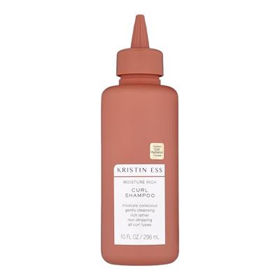 Kristin Ess Hair Moisture Rich Curl Shampoo for All Curls 2A-4C, Lightly Clarifying + Anti Frizz - Sulfate, Paraben + Silicone Free, 10 fl. oz.