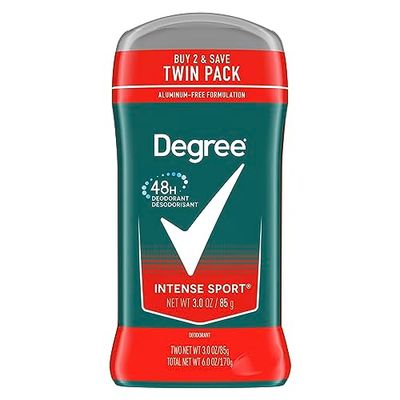 Degree Men Original Protection Deodorant Intense Sport 2 Count 48-Hour Odor Protection Deodorant for Men 3 oz