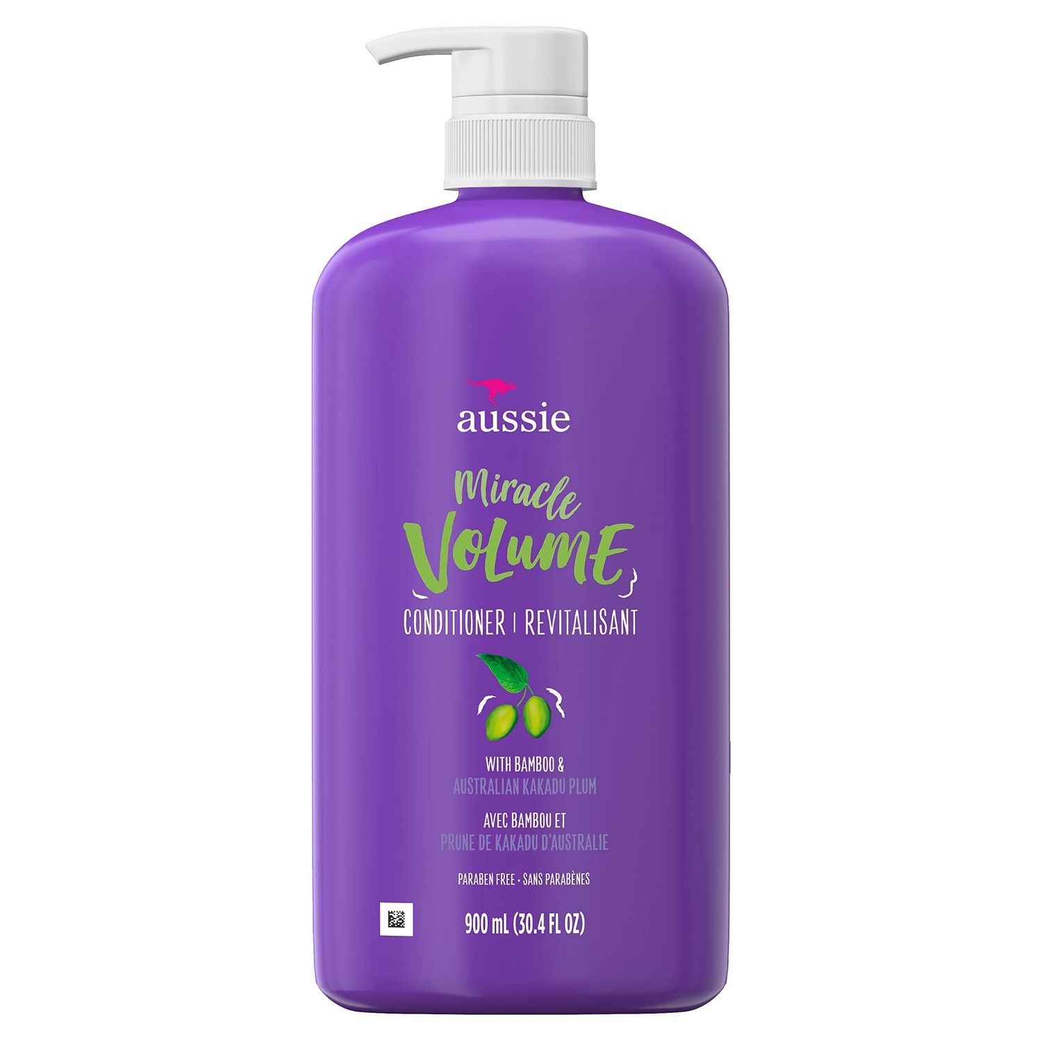 Aussie Miracle Volume Conditioner with Plum &amp; Bamboo for Fine Hair, 30.4 Fluid Ounce (Pack of 4)
