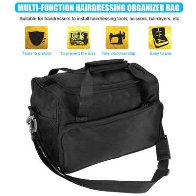 Hairdressing Tools Bag, Salon Barber Handbag Portable Scissors Comb Holder Hairstyling Case Travel Luggage Pouch Hairdressing Styling Bag Hairdresser Bag for Supplies (Black)