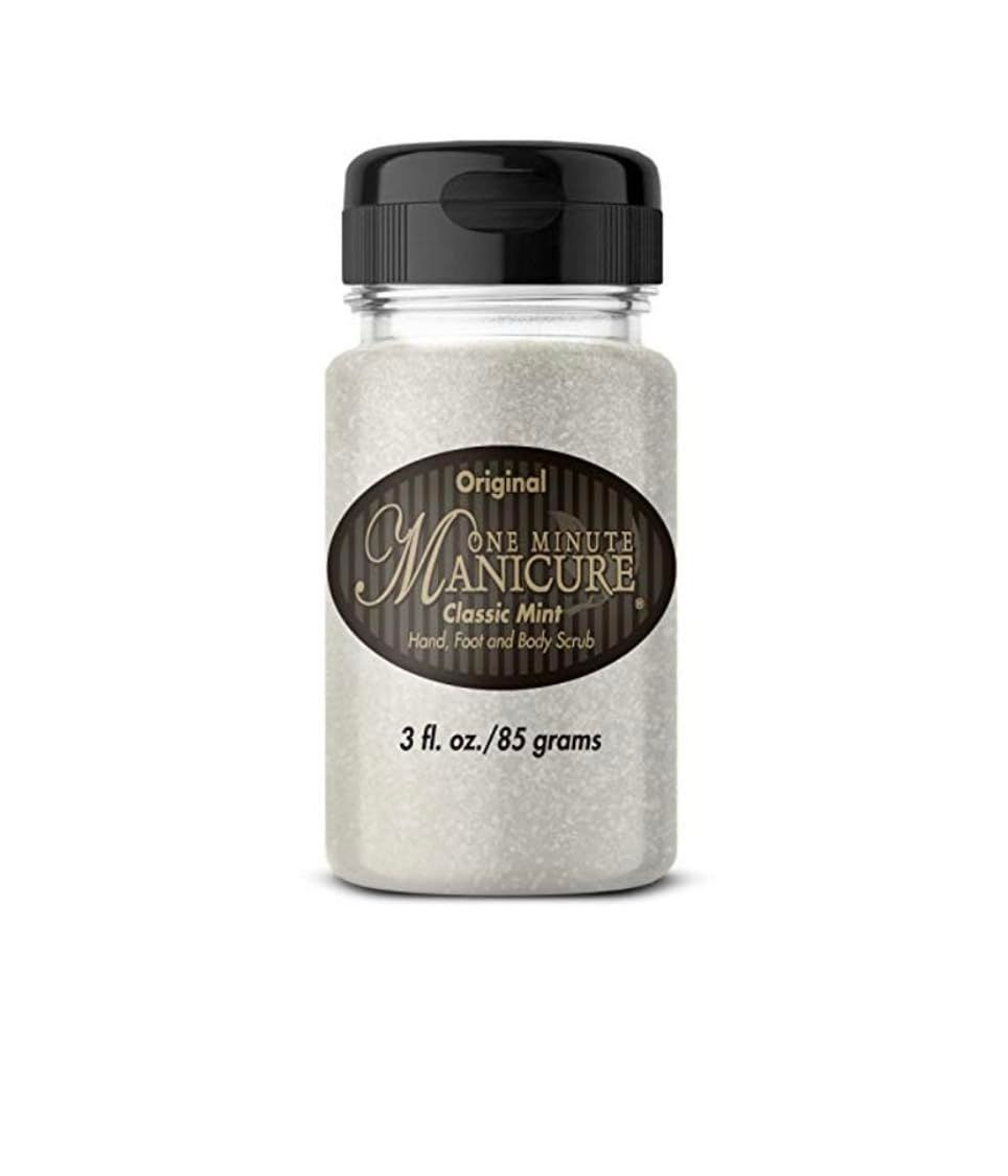 One Minute Manicure - Moisturizing Salt Scrub - 3 oz - Professionally Formulated To Exfoliate, Recondition &amp; Moisturize Skin - Enhanced With Botanical Oils &amp; Natural Sea Salts (Classic Mint)