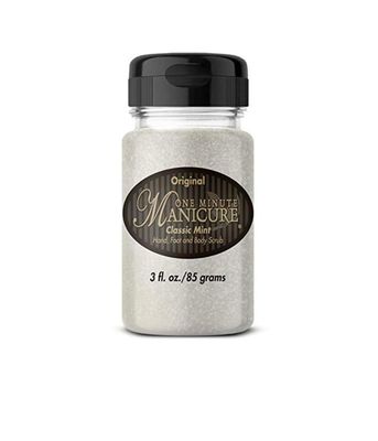 One Minute Manicure - Moisturizing Salt Scrub - 3 oz - Professionally Formulated To Exfoliate, Recondition &amp; Moisturize Skin - Enhanced With Botanical Oils &amp; Natural Sea Salts (Classic Mint)