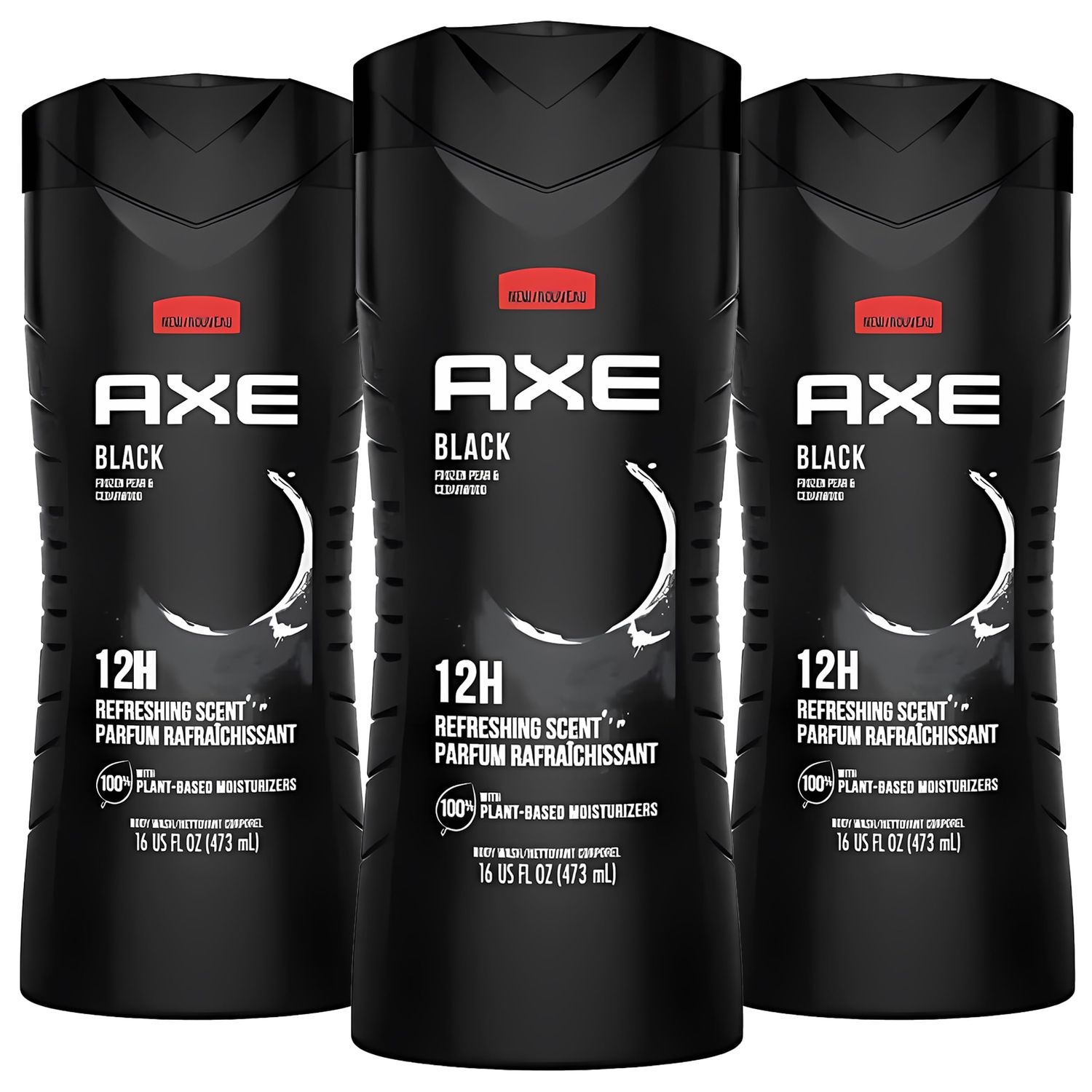 Axe Body Wash, Black 16 oz (Pack of 3)