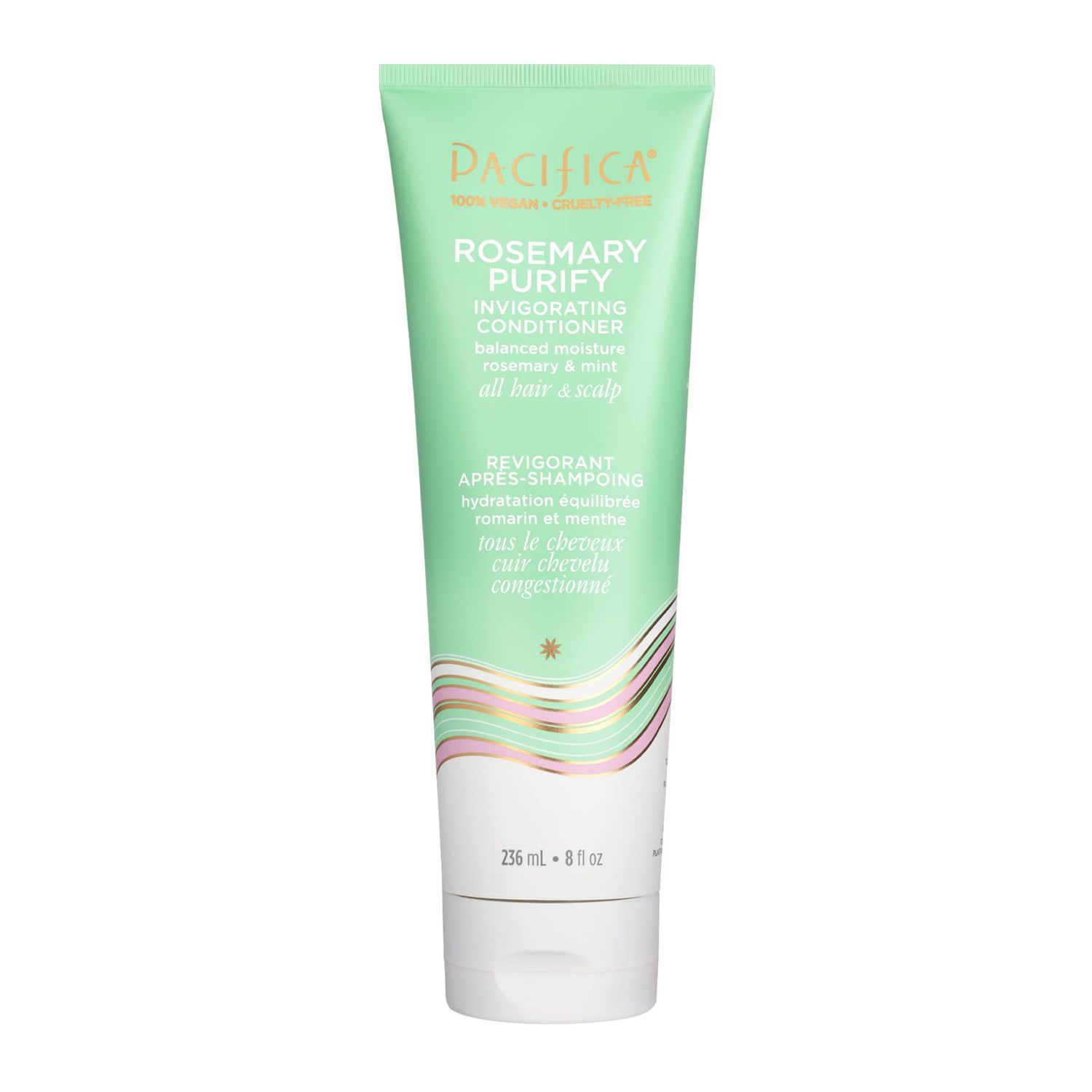 Pacifica Conditioner - Rosemary Purify Invigorating Conditioner with Hydrating Jojoba &amp; Cooling Mint for Balanced Moisture, Sulfate-Free, Vegan &amp; Cruelty-Free, 8 oz