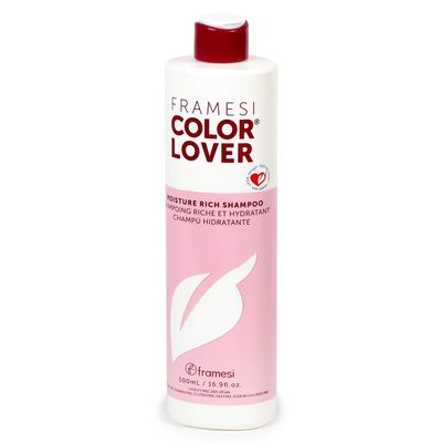 FRAMESI Color Lover Moisture Rich Sulfate Free Shampoo with Quinoa &amp; Aloe Vera, Color Treated Hair, Fresh, 16.9 Fl Oz