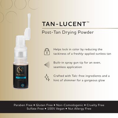Norvell Post Sunless Tan-Lucent Talc Free Tinted Drying Powder for Flawless Spray Tan, 0.5oz (14.2g)
