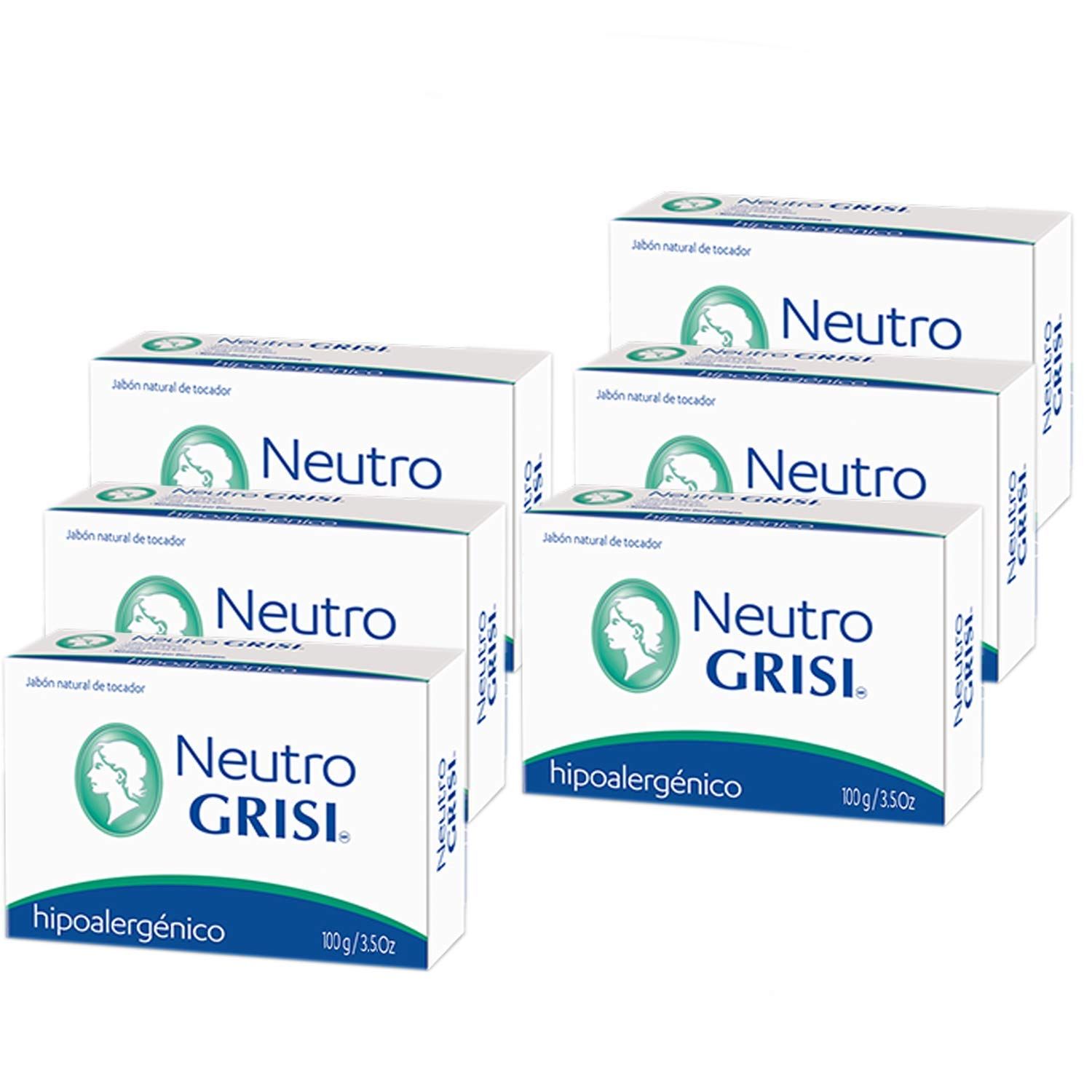 6pk - Neutral Soap - Hypoallergenic - Jabon Neutro - Grisi