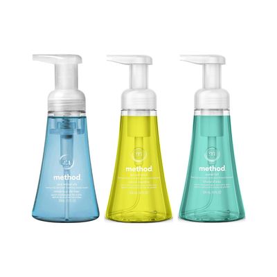 Method Hand Foaming Soap, Sea Minerals, Waterfall, Lemon Mint,10 oz., 3 Count (Variety Pack)