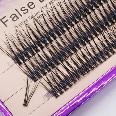 BODERMINCER 8-16mm to Choose Fish Tail Design 120pcs Thickness 0.1mm C Curl 12 Root Women Lady Individual Black False Eyelash Cluster Eye Lashes Extension Tools (14mm)