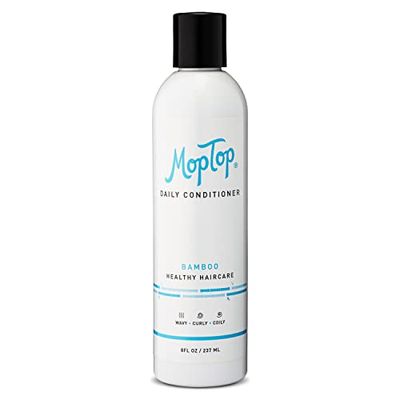 MopTop Daily Conditioner, Natural Hair Moisturizer, Reduces Frizz, Aloe, Sea Botanicals &amp; Honey, Color Safe - For All Hair Types, Curly, Wavy, Thin, Coily (8 oz)