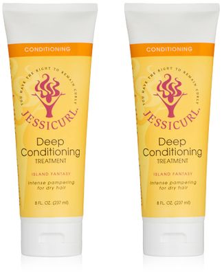 Jessicurl, Deep Conditioning Treatment, Island Fantasy, 16 Fl oz. Deep Conditioner for Dry Damaged Hair, great Anti Frizz Hair Mask and Leave in Conditioner for Curly Hair