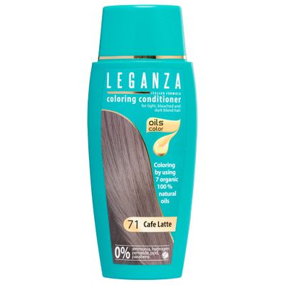 Leganza Coloring Conditioner Color 71 Cafe Latte with 7 Natural Oils Ammonia and Paraben Free