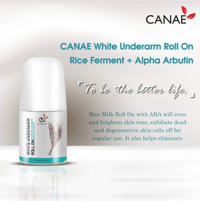 Underarm Skin Renewal Roll On Best Natural Deodorant, Alpha Arbutin + Rice Ferment Effective, Sensitive Skin Suitable for Women and Men, Aluminum Free (best organic deodorize), Travel Size by CANAE