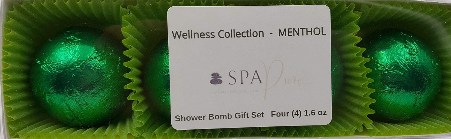 Spa Pure Citrus Mint Aromatherapy Shower Steamers Bombs - Shower Bombs with Essential Oils - Unisex Bath Melts - Self Care and Relaxation Shower Steamer - Enjoy Spa at Home - (4 Count)