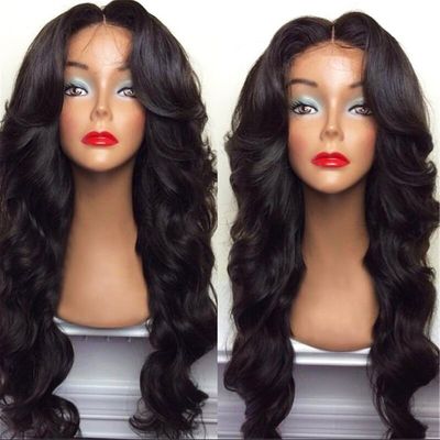 BlueSpace Wigs 28&quot; Women Girls Long Curly Hair Heat Resistant Fiber With Free Wig Cap Halloween Party Cosplay Costume Anime Wigs,(black) 1 Pack