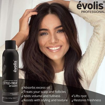 volis Style + Treat Dry Shampoo Spray for Fresh, Clean Hair | No Residue | For All Hair Types, Especially Sensitive Scalp and Thinning Hair | Refresh Hair In Between Washes | Sulfate Free (5.2 oz)