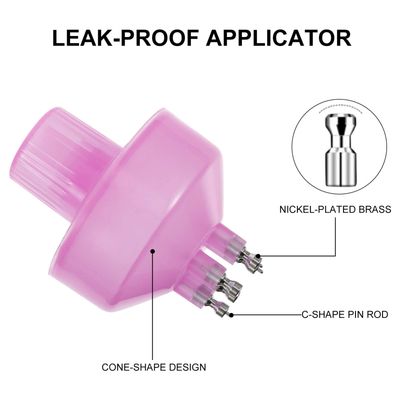 Lurrose 1 Set Empty Applicator Bottle with Funnel Plastic Root Comb Applicator Bottle Hair Color Applicator Bottle for Hair Styling Salon (Pink)