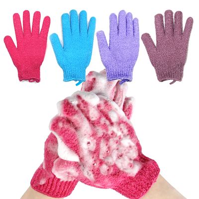Exfoliating Body Gloves Bath Wash Mitts Skin Massage Deep Cleansing Dead Skin Brush Scrub Luxury Spa scrubber for Men, Women &amp; Kids 4 Pairs (Package-003)