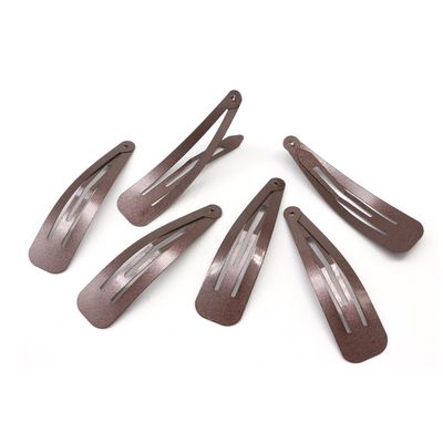 Dofash 7CM/2.75IN Brown Snap Hair Clips Hair Grips Metal Hair Clips 7Cm/2.75In Hair Accessories For Women 12PCS (Brown)