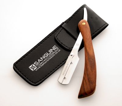 Pure Wood Shaving Razor/Cut Throat Razors/Men Razor (coolcut) + Free Blades &amp; Pouch (wood-r5)